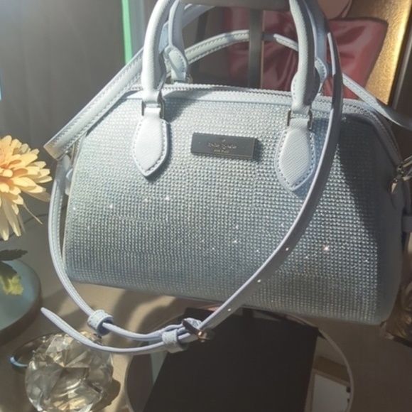 kate spade Handbags - Kate Spade Madison Studded Denim Satchel Bag NWT